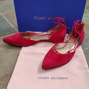 Stuart Weitzman Suede Flat Sandals